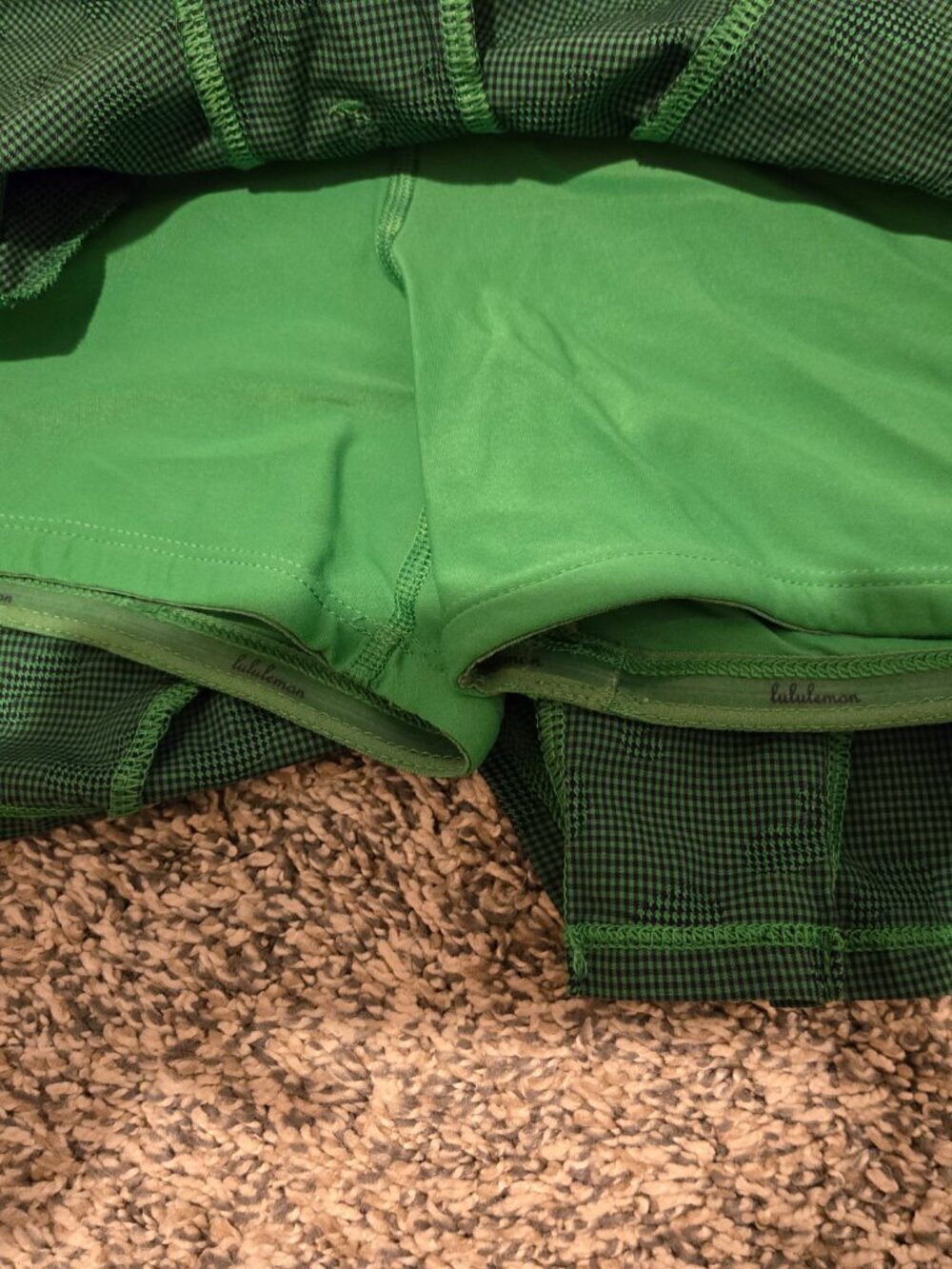 Lululemon Fast Cat Skirt Green Bean Inkwell Slalom Stripe 2 - Picture 3 of 5